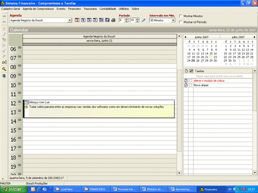 ela dos agendamentos realizados para uma agenda especifica